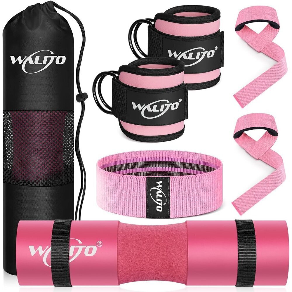 Barbell Pad Set with Straps Resistance Bands for Hip Thrusts and Workouts